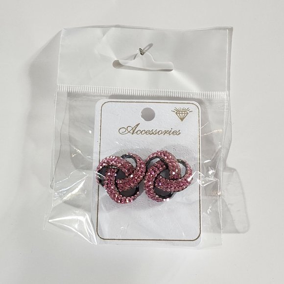 Red circle pierced Earrings. condition new. - Picture 2 of 4